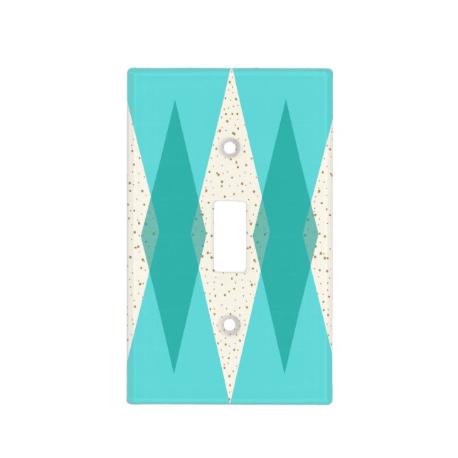 Mid Century Modern Argyle Light Switch Cover (Front)