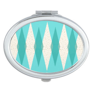 Mid Century Modern Argyle Oval Compact Mirror