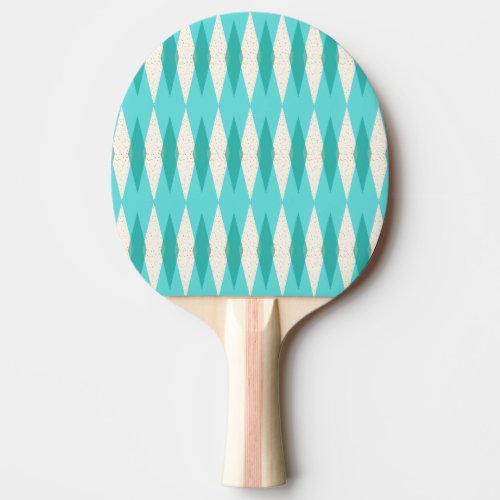 Mid Century Modern Argyle Ping Pong Paddle