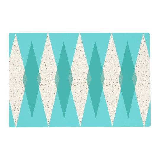 Mid Century Modern Argyle Placemat Zazzle