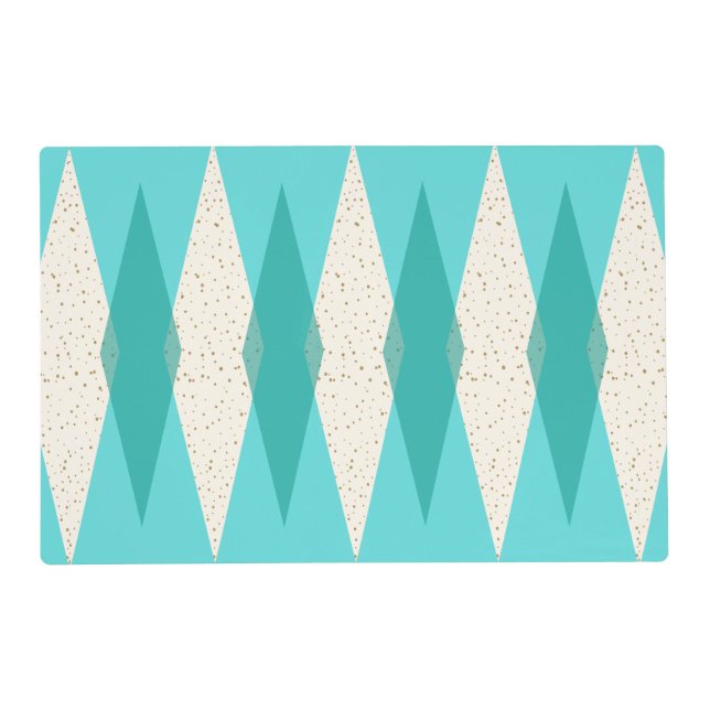 Mid Century Modern Argyle Placemat (Front)