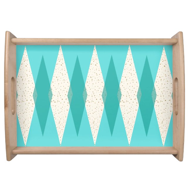 Mid Century Modern Argyle Serving Tray (Front)