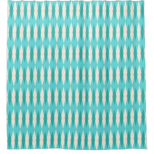 Mid Century Modern Argyle Shower Curtain