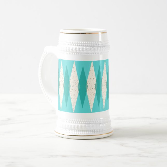 Mid Century Modern Argyle Stein (Front Left)