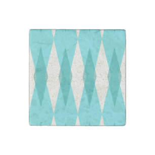 Mid Century Modern Argyle Stone Magnet