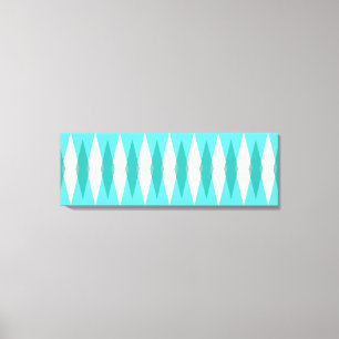 Mid Century Modern Argyle Stretched Canvas Print
