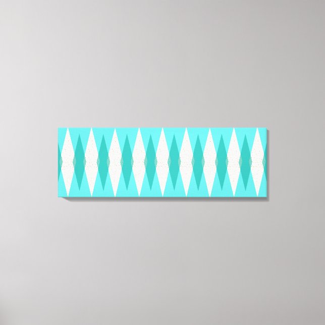 Mid Century Modern Argyle Stretched Canvas Print (Front)