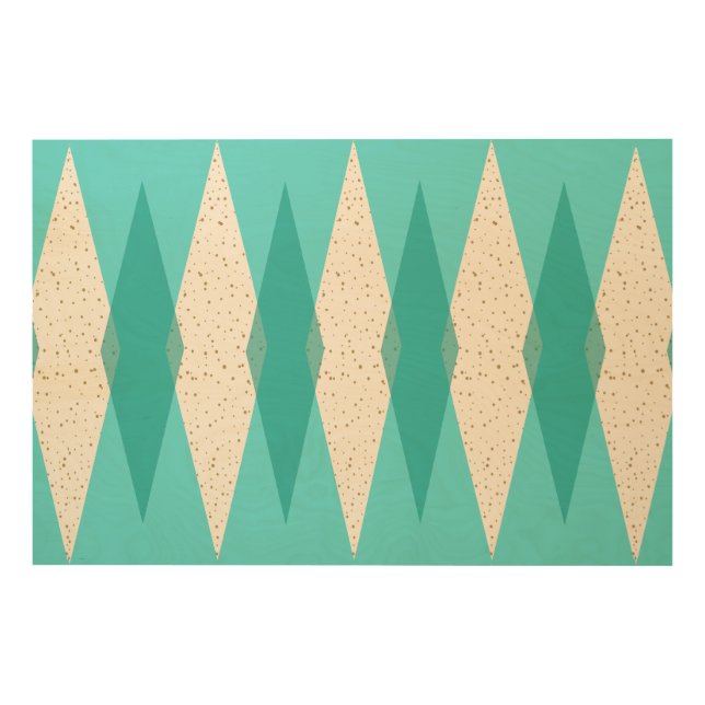 Mid Century Modern Argyle Wood Wall Art (Front)