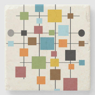 Mid-Century Modern Art 1.3 Stone Coaster