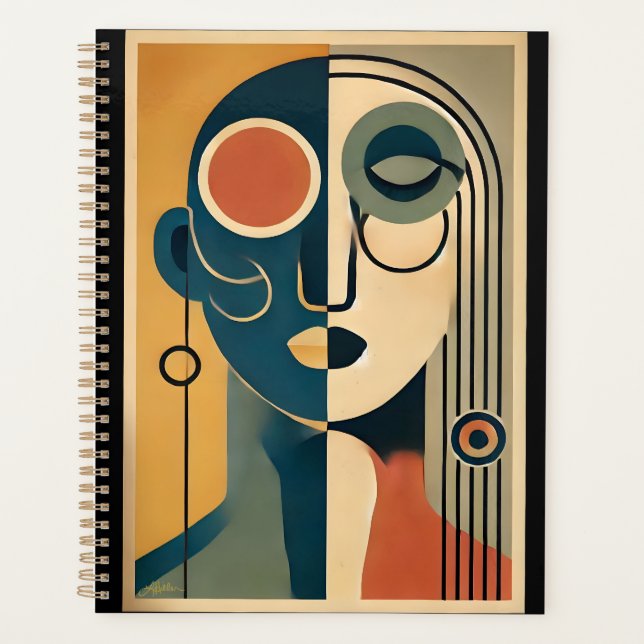 Mid Century Modern Art Abstract Nonconforming Planner (Front)