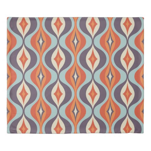 Mid_century modern art background Abstract geomet Duvet Cover