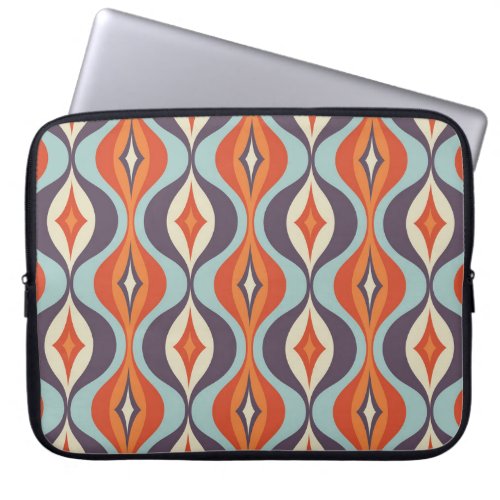 Mid_century modern art background Abstract geomet Laptop Sleeve