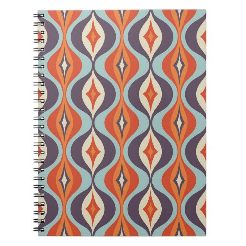 Mid_century modern art background Abstract geomet Notebook