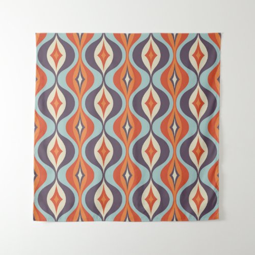 Mid_century modern art background Abstract geomet Tapestry