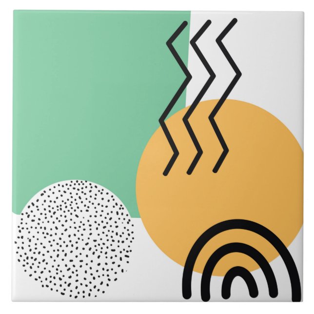 Mid Century Modern Art  Ceramic Tile (Front)