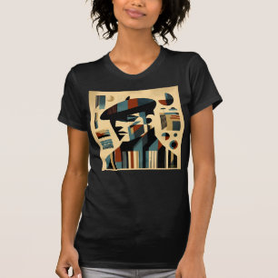 Mid Century Modern Art Man Wearing A Beret T-Shirt