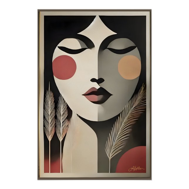 Mid Century Modern Art Meditation Poster (Front)