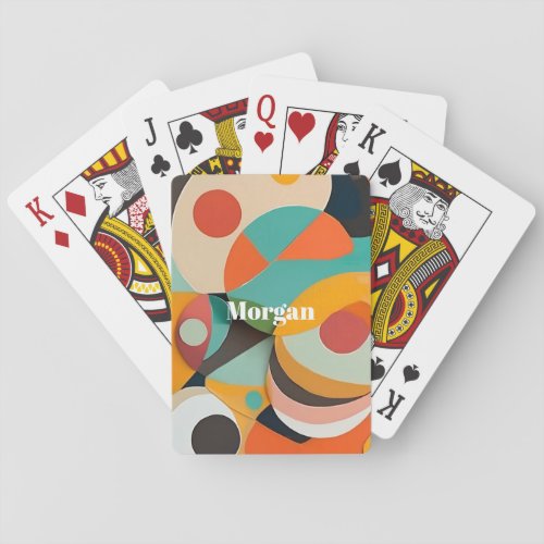 Mid Century Modern Art Name Geometric Poker Cards