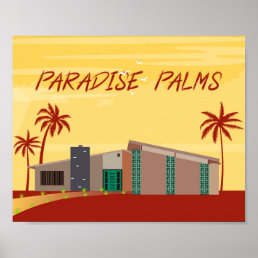 Mid Century Modern Art, Paradise Palms Las Vegas Poster
