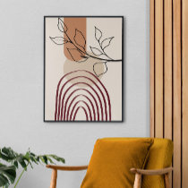 Mid Century Modern Art, Stretched Large Finished Canvas Print