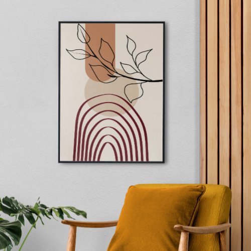 Mid Century Modern Art Stretched Large Finished Canvas Print