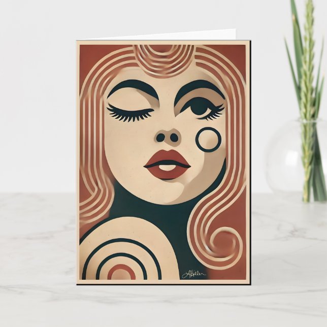 Mid Century Modern Art The Beauty Spot Card (Front)