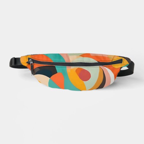 Mid Century Modern Art Various Colors Geometric Fanny Pack