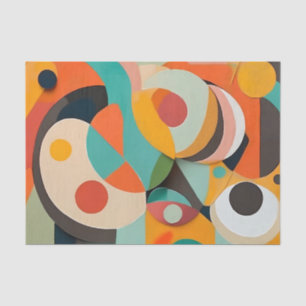 Mid Century Modern Art, Various Colors, Geometric Tissue Paper
