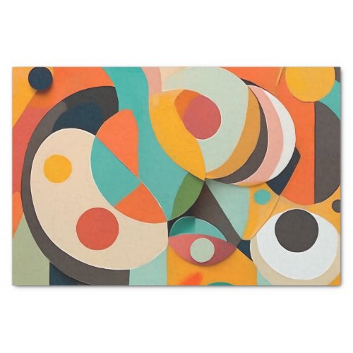 Mid Century Modern Art Various Colors Tissue Paper