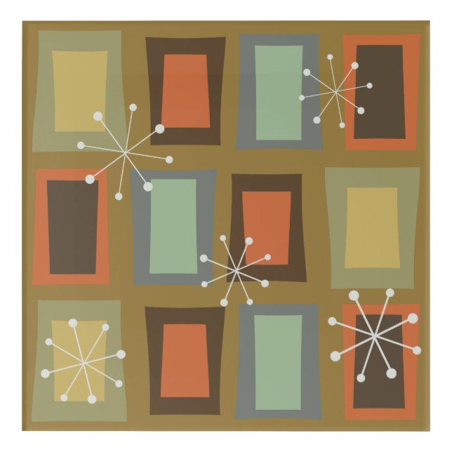 Mid Century Modern Art 'Wonky Doors' (Front)