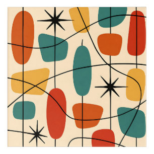 Mid Century Modern Atomic Abstract Acrylic Print