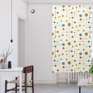 Mid Century Modern Atomic Abstract Pattern Blackout Curtains