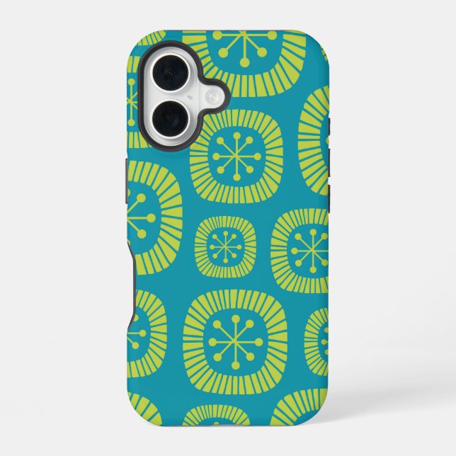 Mid Century Modern Atomic Age Abstract Pattern Iphone Case (Back)