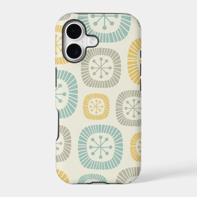 Mid Century Modern Atomic Age Abstract Pattern Iphone Case (Back)