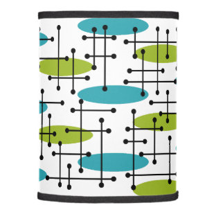Mid Century Modern Atomic Age Abstract Pattern Lamp Shade
