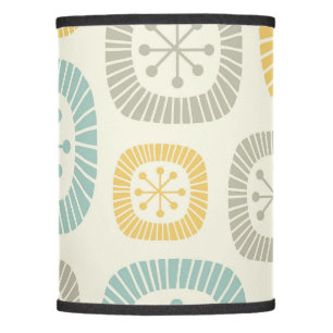 Mid Century Modern Atomic Age Abstract Pattern Lamp Shade
