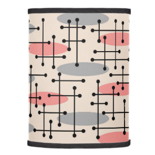 Mid Century Modern Atomic Age Abstract Pattern Lamp Shade