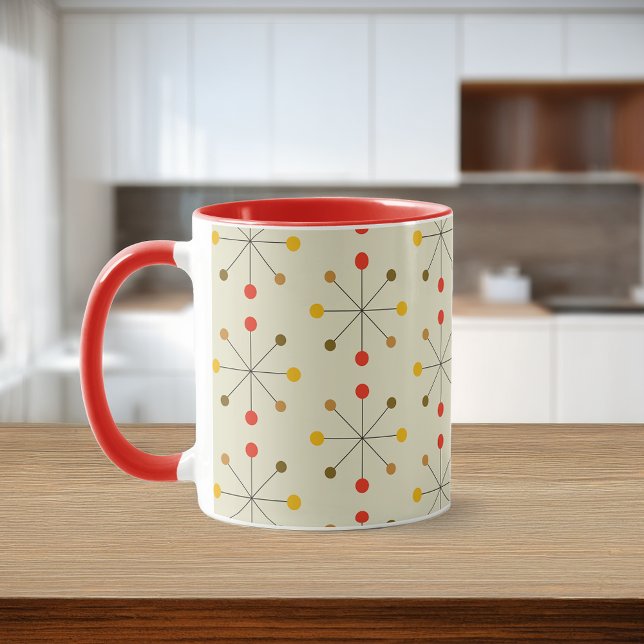 Mid Century Modern Atomic Age Abstract Pattern Mug (Creator Uploaded)
