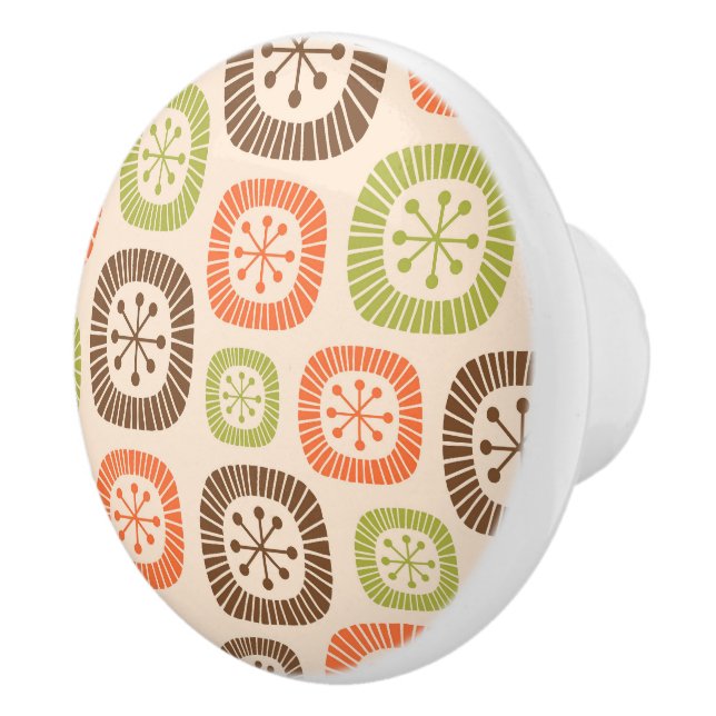 Mid Century Modern Atomic Age Ceramic Knob (Right)