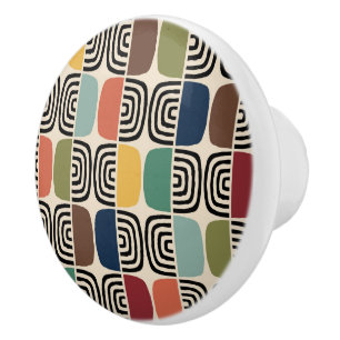 Mid Century Modern Atomic Age Ceramic Knob