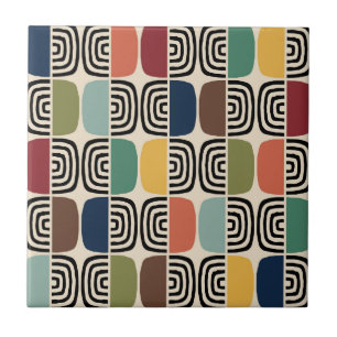 Mid Century Modern Atomic Age Ceramic Tile