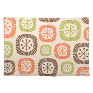 Mid Century Modern Atomic Age Cloth Placemat