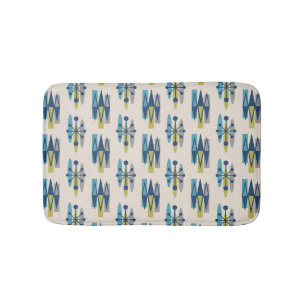Mid Century Modern Atomic Age Pattern Bath Mat