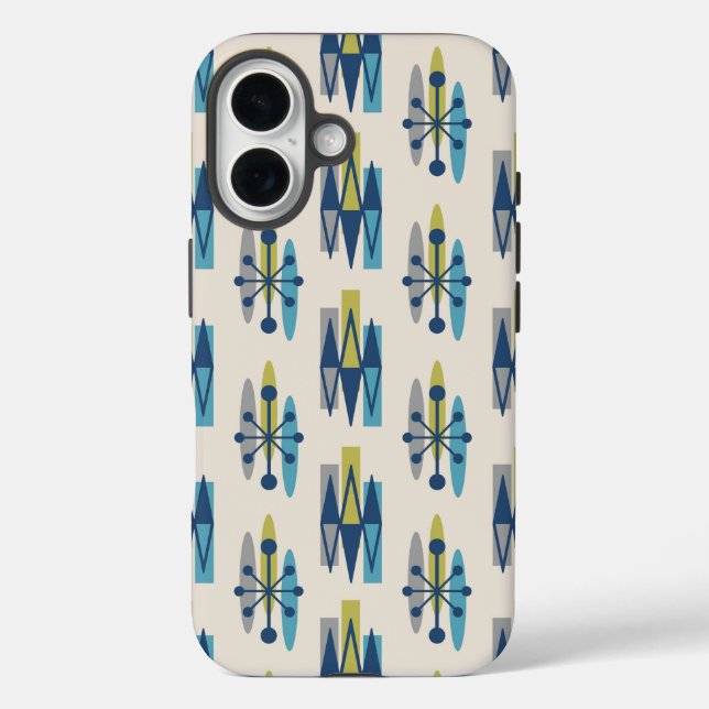 Mid Century Modern Atomic Age Pattern Case-Mate iPhone Case (Back)