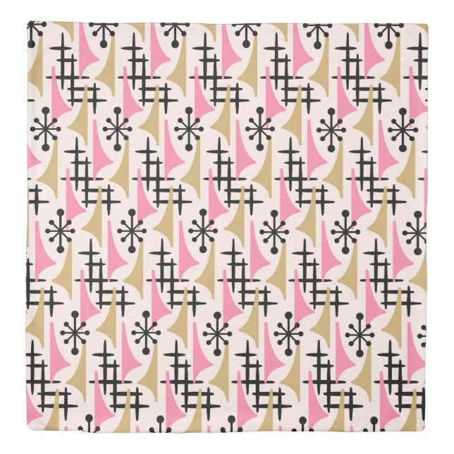 Mid Century Modern Atomic Age Pattern Duvet Cover (Front)