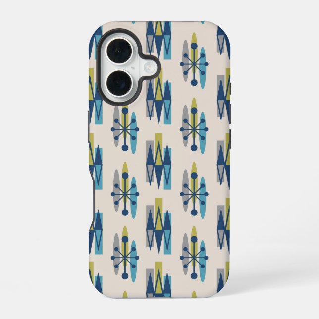 Mid Century Modern Atomic Age Pattern Iphone Case (Back)