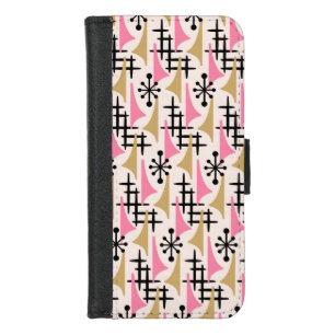 Mid Century Modern Atomic Age Pattern iPhone 8/7 Wallet Case