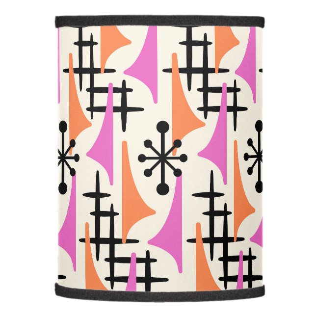 Mid-Century Modern Atomic Age Pattern Lamp Shade (Left)