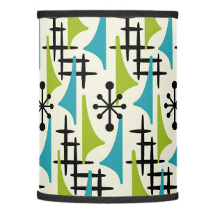 Mid-Century Modern Atomic Age Pattern Lamp Shade