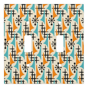 Mid-Century Modern Atomic Age Pattern Light Switch Cover